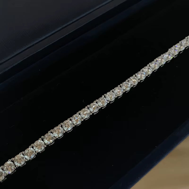 15/16/17/18CM Tennis Bracelets Real 925 Sterling Silver Jewelry Sparking High Carbon Diamond Eternal Wedding Bracelet Gift