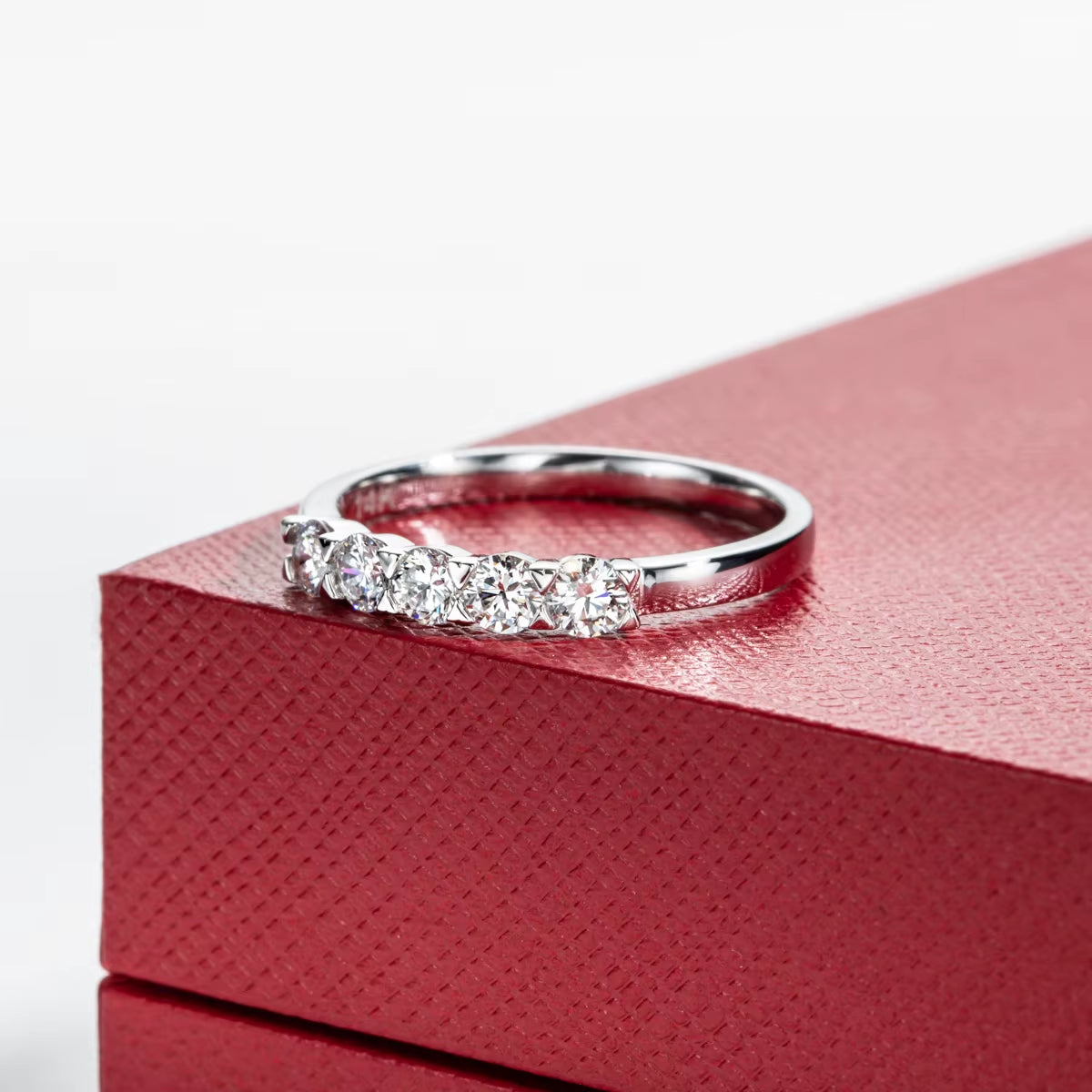 0.50CT Lab-Grown Diamond Half Wedding Band for Women – 14K White Gold 3mm D Color VVS Clarity Fine Jewelry | Perfect Gift by Aevyra