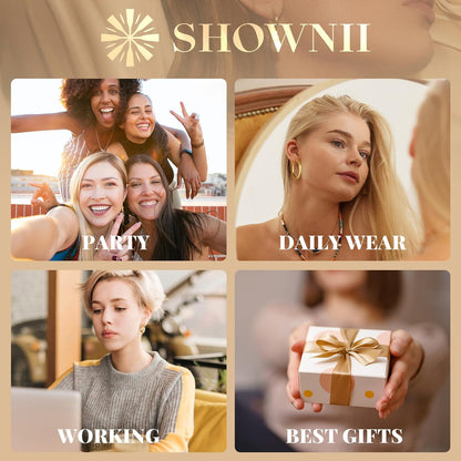 Chunky Gold Hoop Earrings for Women – 14K Gold Plated Hollow Tube Thick Hoops | Lightweight Statement Earrings & Graduation Gift by Aevyra