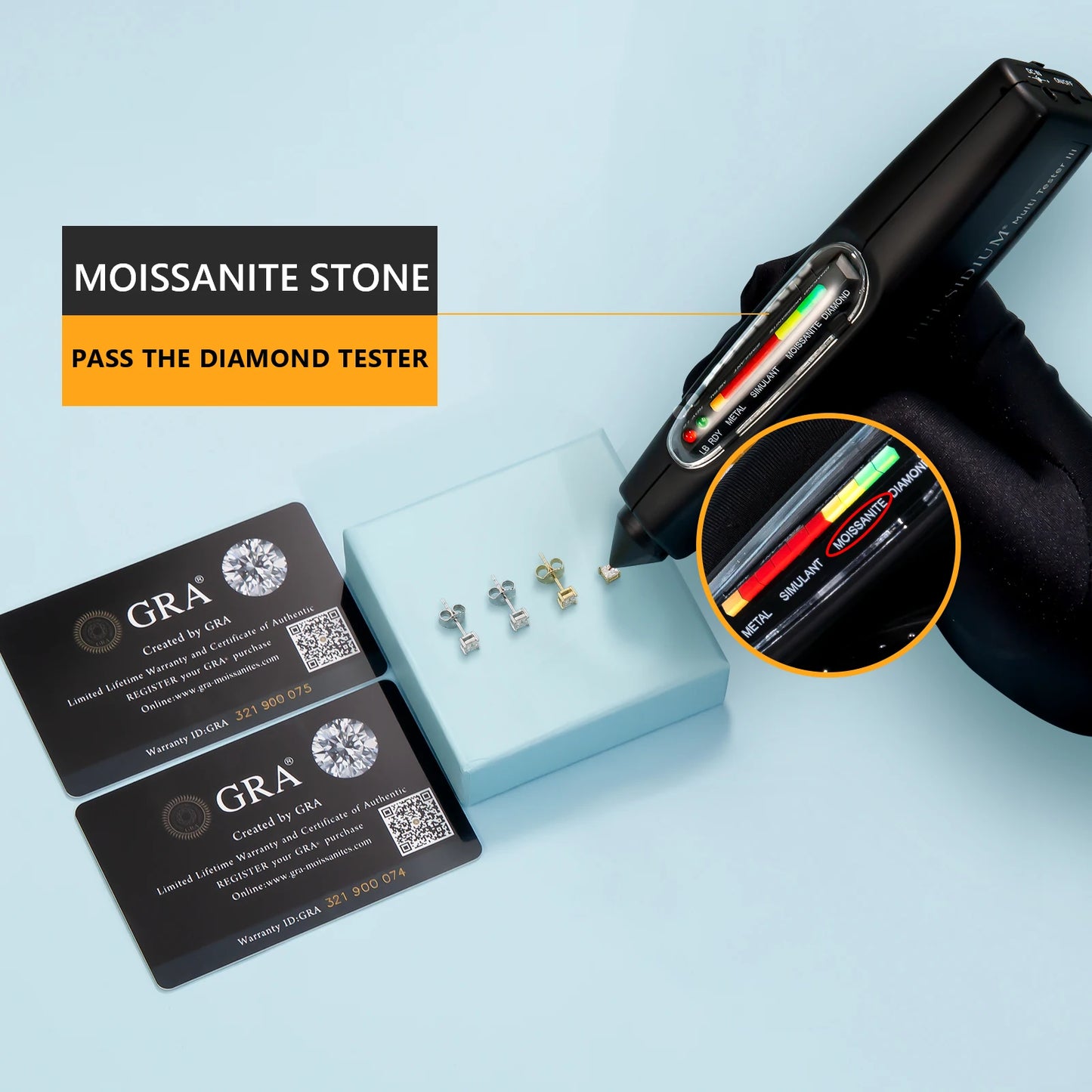 Princess Cut Moissanite Stud Earrings – 14K White Gold Vermeil on 925 Sterling Silver | VVS1 Lab-Created Diamond Alternative Jewelry for Men & Women by Aevyra